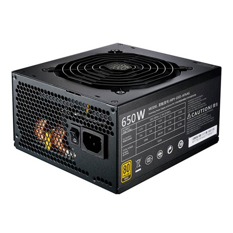 Fonte Cooler Master MWE 650W Gold 80 Plus, MPY-6501-AFAAG-WO