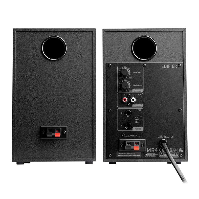 Monitor de Audio Edifier MR4, 42W RMS 2x21W, TRS/RCA/AUX, Preto, MR4-EDIFIER