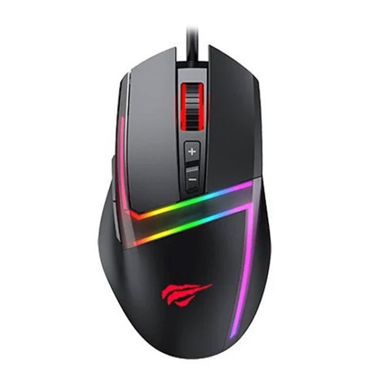 Mouse Gamer Havit MS953, RGB, 10000DPI, 7 Botoes, Preto, HVMS-MS953-BK