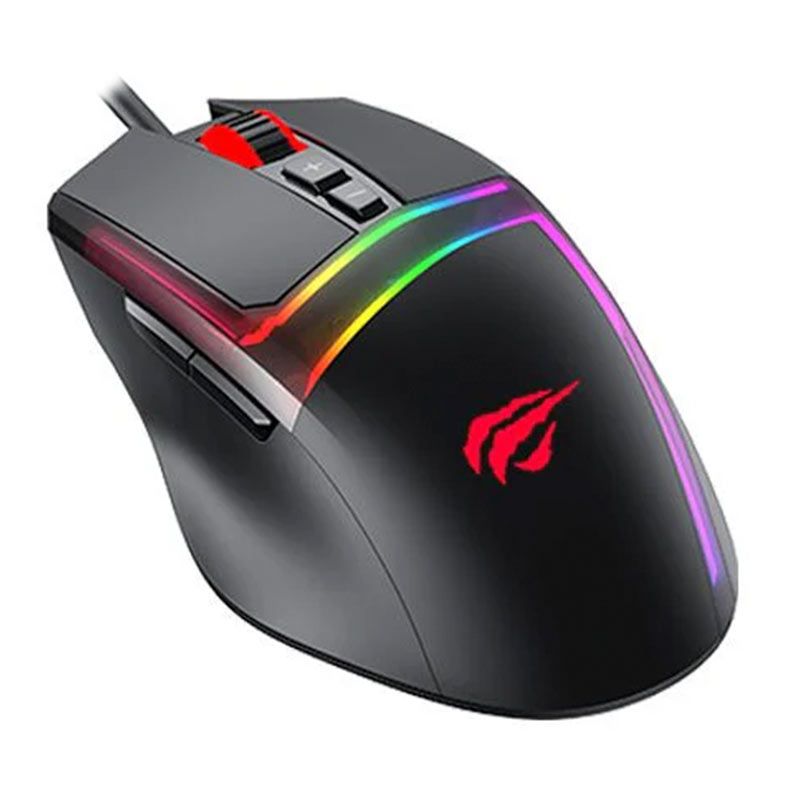 Mouse Gamer Havit MS953, RGB, 10000DPI, 7 Botoes, Preto, HVMS-MS953-BK