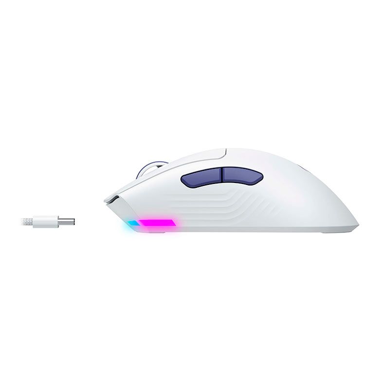 Mouse Gamer Havit MS966SE, RGB, 10000PI, 6 Botoes, Wireless, Branco, MS966SE-WHT