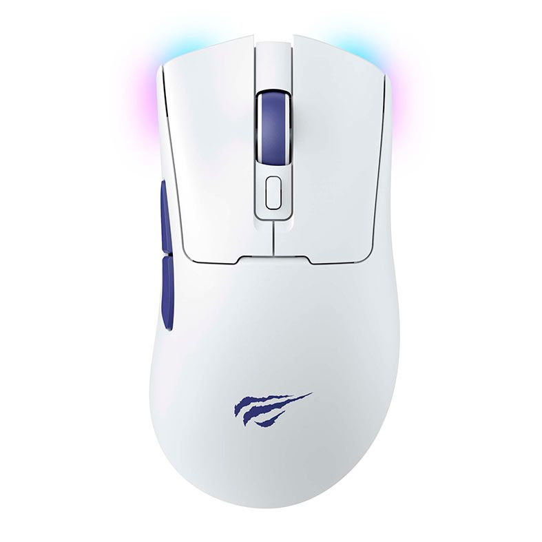 Mouse Gamer Havit MS966SE, RGB, 10000PI, 6 Botoes, Wireless, Branco, MS966SE-WHT