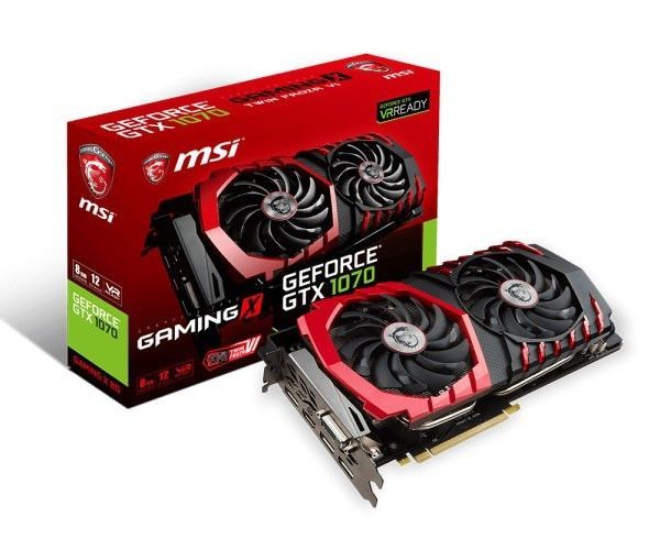 Placa de Vídeo MSI Geforce GTX 1070 Gaming X 8GB GDDR5 256Bit, GTX 1070 GAMING X 8G