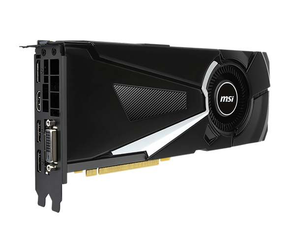 Placa de Vídeo MSI Geforce GTX 1080 AERO 8G OC GDDR5X 256Bit