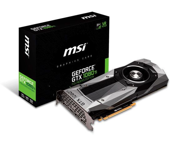 Placa de Vídeo MSI Geforce GTX 1080 Ti Founders Edition 11GB GDDR5X 352Bit
