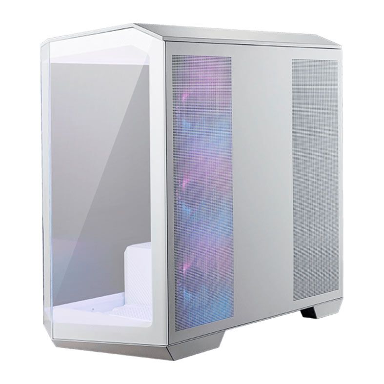 Gabinete Gamer MSI MAG Pano M100R PZ, ARGB, Mid-Tower, Lateral de Vidro, Com 4 Fans, Branco, 306-7G24W24-809