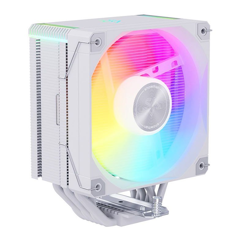 Cooler Para Processador Snowman MT6 V4, ARGB, 120mm, Branco, MT6-V4-WH-ARGB