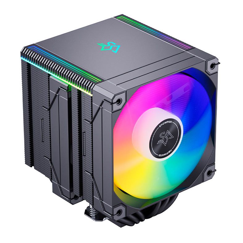 Cooler Para Processador Snowman MT660 V4, ARGB, 2x120mm, Preto, MT660-V4-BK-ARGB