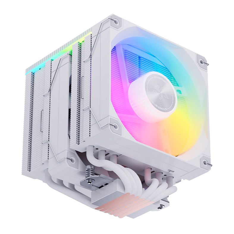 Cooler Para Processador Snowman MT660 V4, ARGB, 2x120mm, Branco, MT660-V4-WH-ARGB