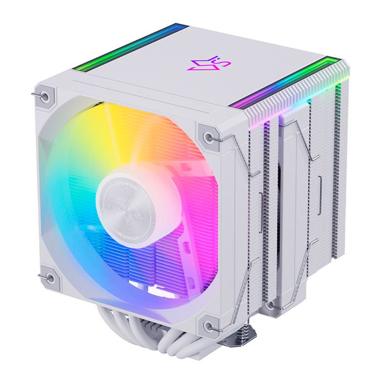 Cooler Para Processador Snowman MT660 V4, ARGB, 2x120mm, Branco, MT660-V4-WH-ARGB