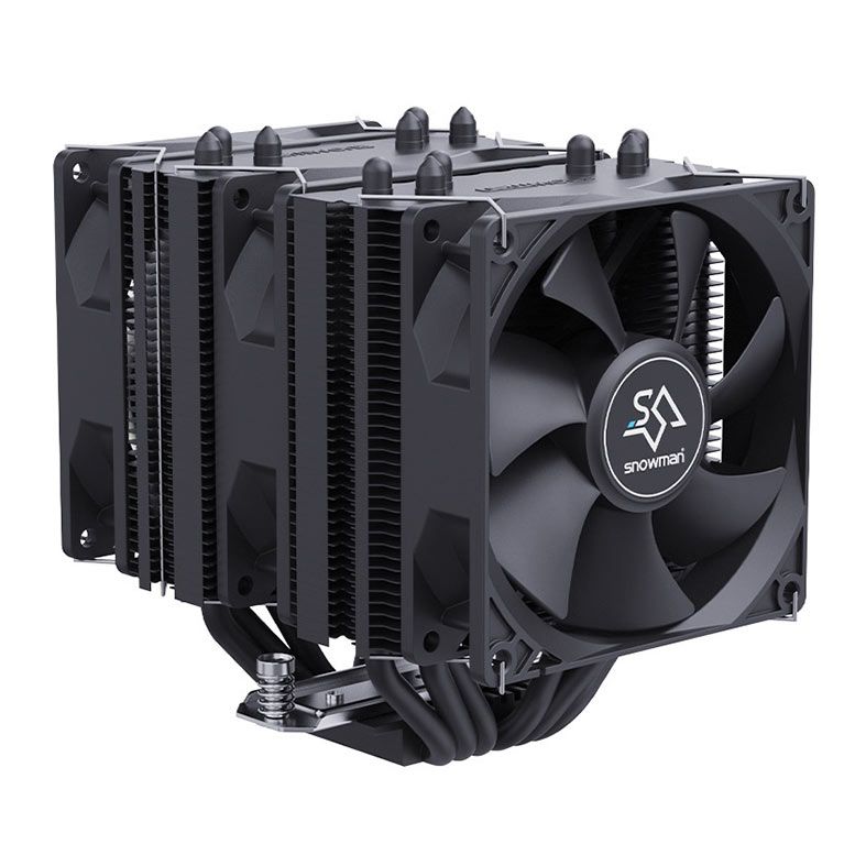 Cooler Para Processador Snowman MX6 V3, 3x90mm, Preto, MX6-V3-BK-WD-4P-3FAN-BK