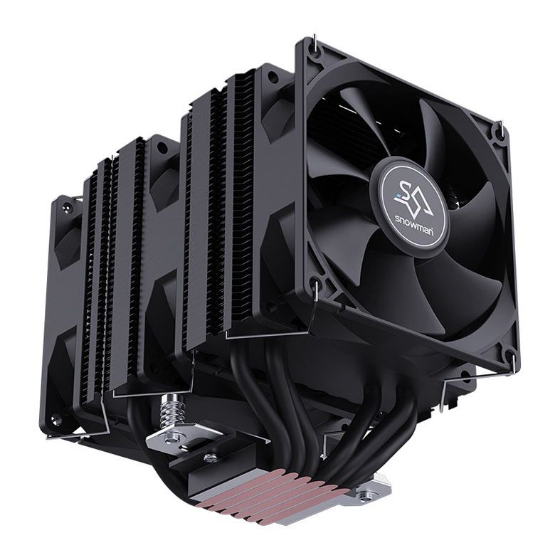 Cooler Para Processador Snowman MX6 V3, 3x90mm, Preto, MX6-V3-BK-WD-4P-3FAN-BK