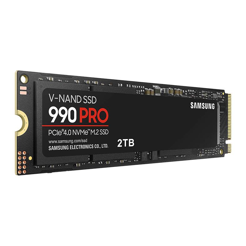 SSD Samsung 990 PRO, 2TB, M.2 2280, PCIe NVMe, Leitura 7450 MB/s, Gravacao 6900 MB/s, MZ-V9P2T0BW