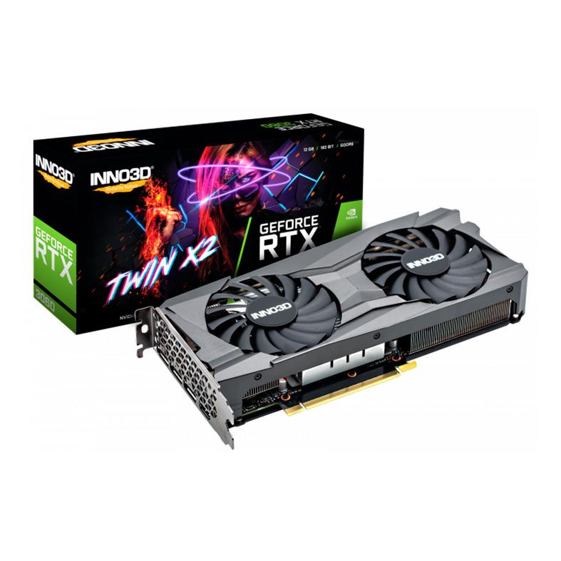 Placa de Video INNO3D GeForce RTX 3060 Twin X2, 12GB, GDDR6, 192-bit, N30602-12D6-119032AH-NAC
