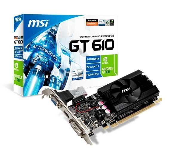 Placa de Video MSI GeForce GT 610 2GB DDR3, N610-2GD3/LP