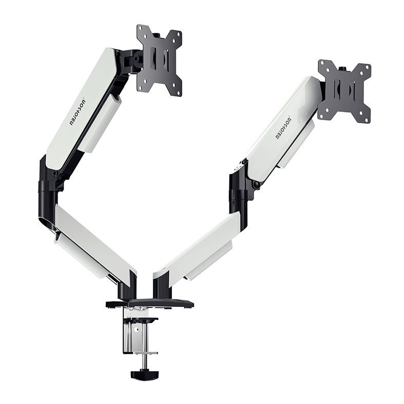 Suporte Articulado Para Dois Monitores Nbjohson GS-MRZ06, 13 Pol a 32 Pol, Branco, NB-GS-MRZ06-WH