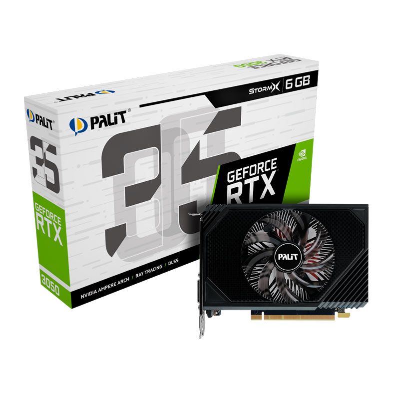Placa de Video Palit GeForce RTX 3050 StormX, 6GB, GDDR6, 96-bit, NE63050018JE-1070F