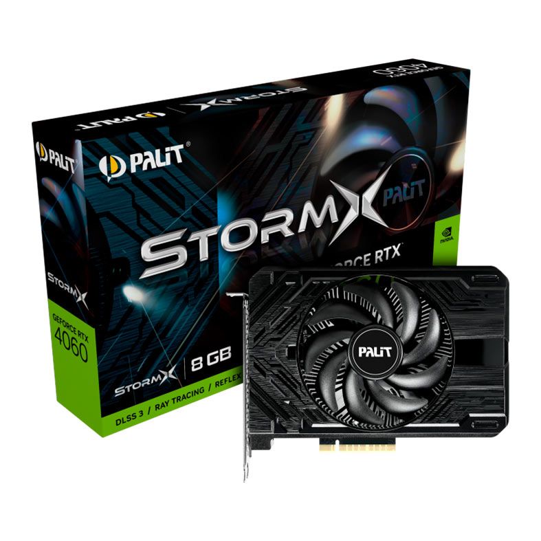 Placa de Video Palit GeForce RTX 4060 StormX, 8GB, GDDR6, 128-bit, NE64060019P1-1070F