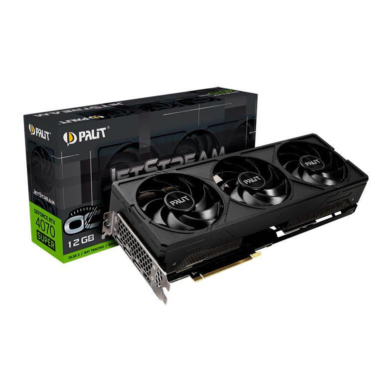 Placa de Video Palit GeForce RTX 4070 Super JetStream OC, 12GB, GDDR6X, 192-bit, NED407ST19K9-1043J