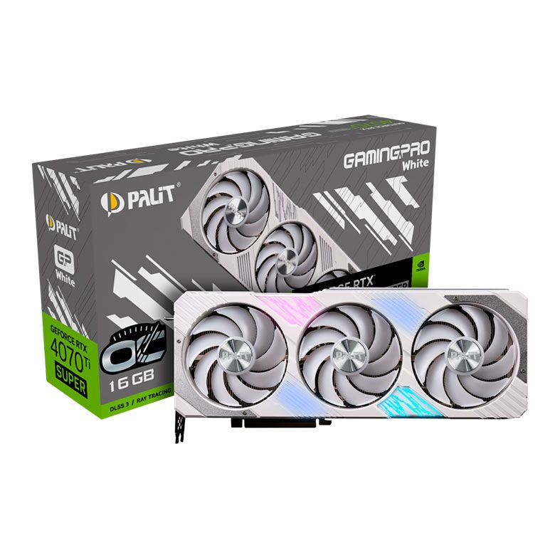 Placa de Video Palit GeForce RTX 4070 Ti Super GamingPro White OC
