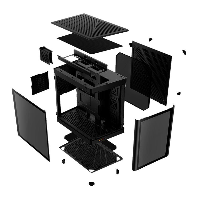 Gabinete Gamer Gamdias Neso P1 B, Full-Tower, Lateral de Vidro, Preto, NESO-P1-B