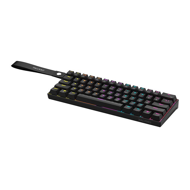 OPENBOX Teclado Mecanico Ajazz NK61, Rainbow, Switch Vermelho, Preto, NK61-BK