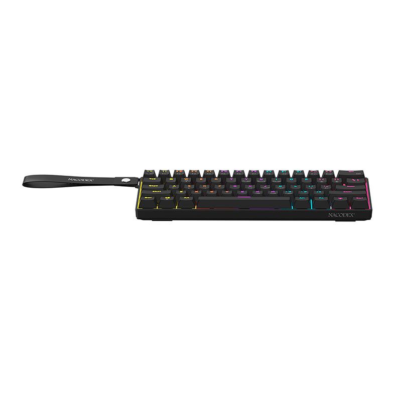 OPENBOX Teclado Mecanico Ajazz NK61, Rainbow, Switch Vermelho, Preto, NK61-BK