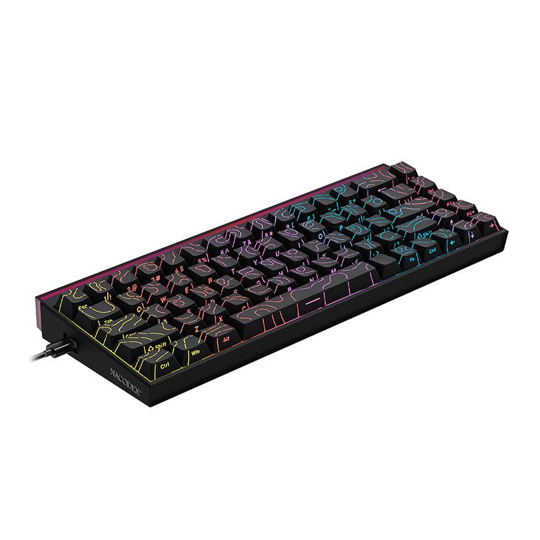 Teclado Mecanico Ajazz NK68, Rainbow, Switch Vermelho, Preto, NK68-BK