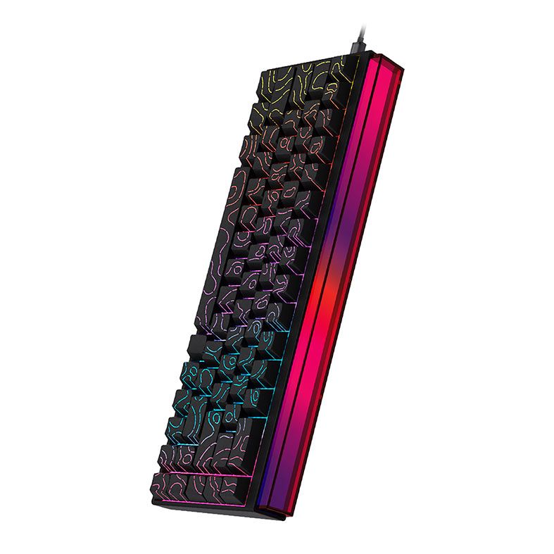 OPENBOX Teclado Mecanico Ajazz NK68, Rainbow, Switch Vermelho, Preto, NK68-BK