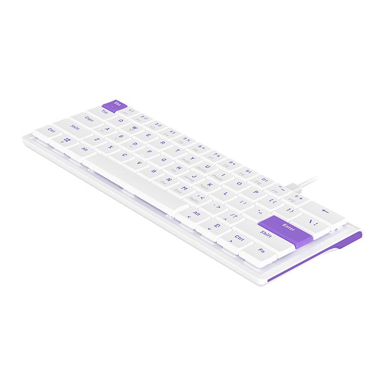 Teclado Mecanico Ajazz NKL61, Switch Vermelho, Branco e Roxo, NKL61-WP