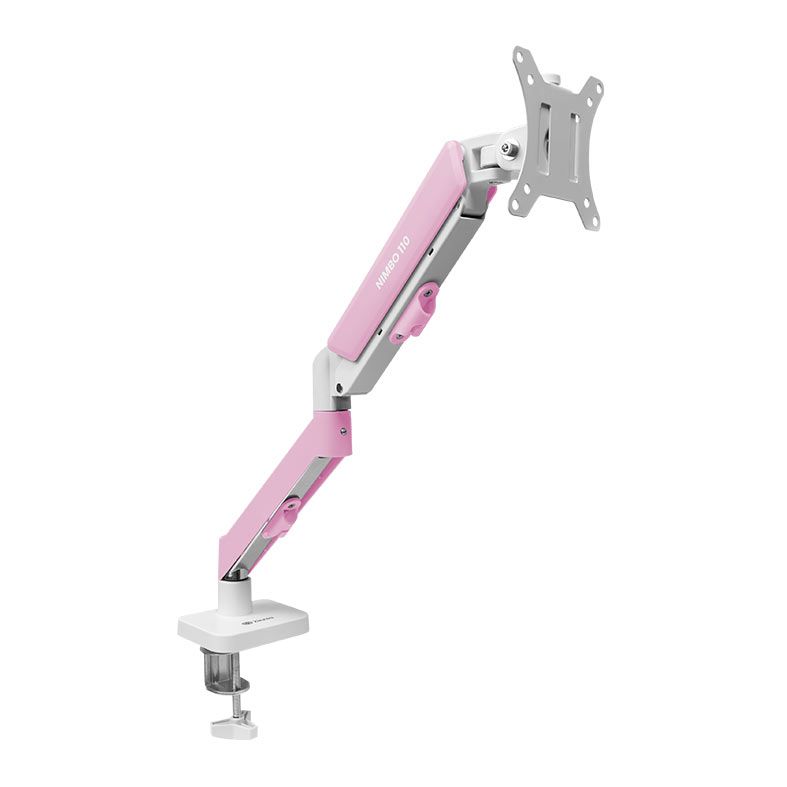 Suporte Articulado Para Monitor Zinnia Nimbo 110 Soft Pink Edition, 13 Pol a 32 Pol, Branco, ZNO-SPINK110-WL01-V2