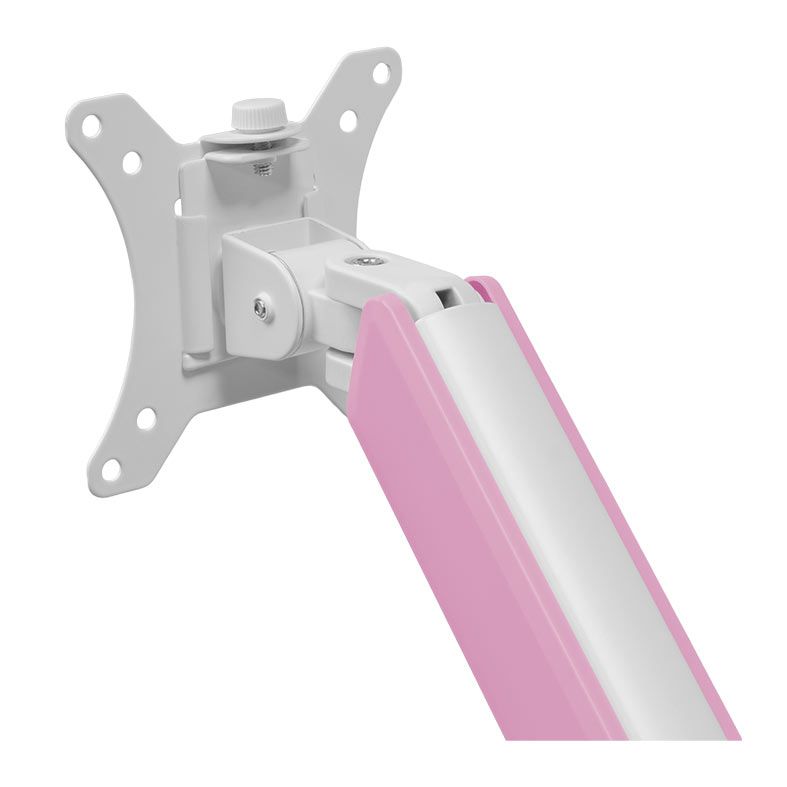 Suporte Articulado Para Monitor Zinnia Nimbo 110 Soft Pink Edition, 13 Pol a 32 Pol, Branco, ZNO-SPINK110-WL01-V2
