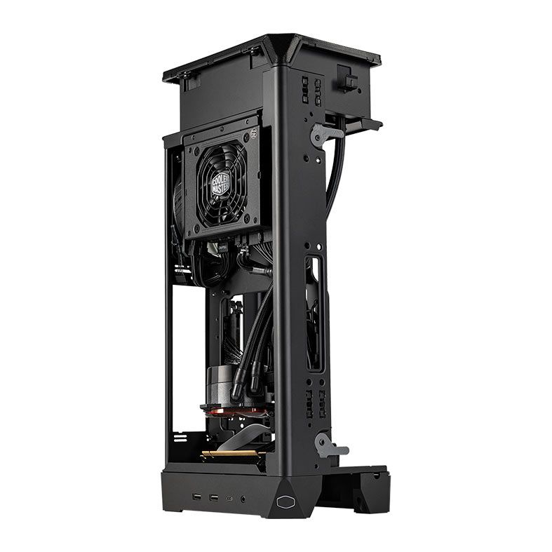 Gabinete Gamer Cooler Master Ncore 100 Max, Com 1 Fan, Fonte 850W e Water Cooler 120mm, Bronze, NR100-ZNNN85-SL0