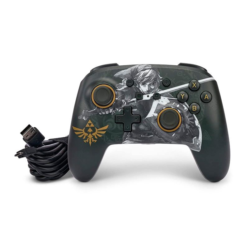 Controle PowerA Battle Ready Link, USB, Para Nintendo Switch, Preto, NSGP0091-01