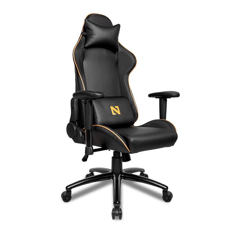 Cadeira Gamer Netenho Miramar V2, Espuma Moldada, Preto e Dourado, NT-MRM-V2