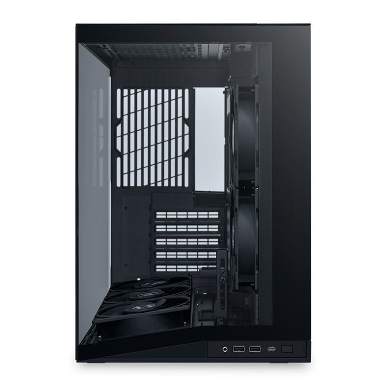 Gabinete Gamer Lian Li O11 Dynamic Mini V2 Flow, Mini-Tower, Lateral de Vidro, Com 5 Fans, Preto, O11DMIV2FX-BLACK