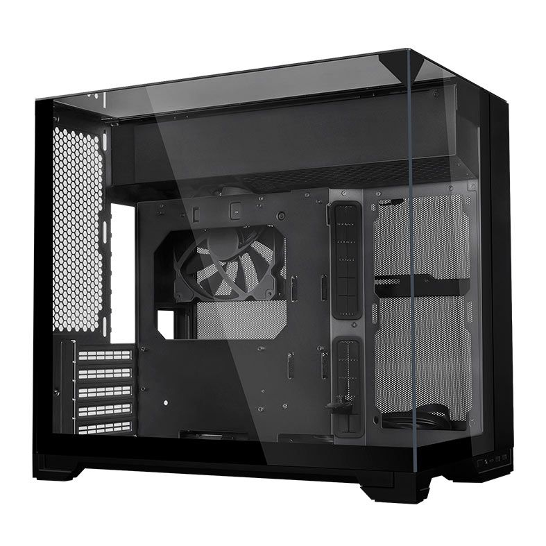Gabinete Lian Li 011 Vision-M, Mini-Tower, Lateral de Vidro, Com 1 Fan, Preto, O11VMX-BLACK