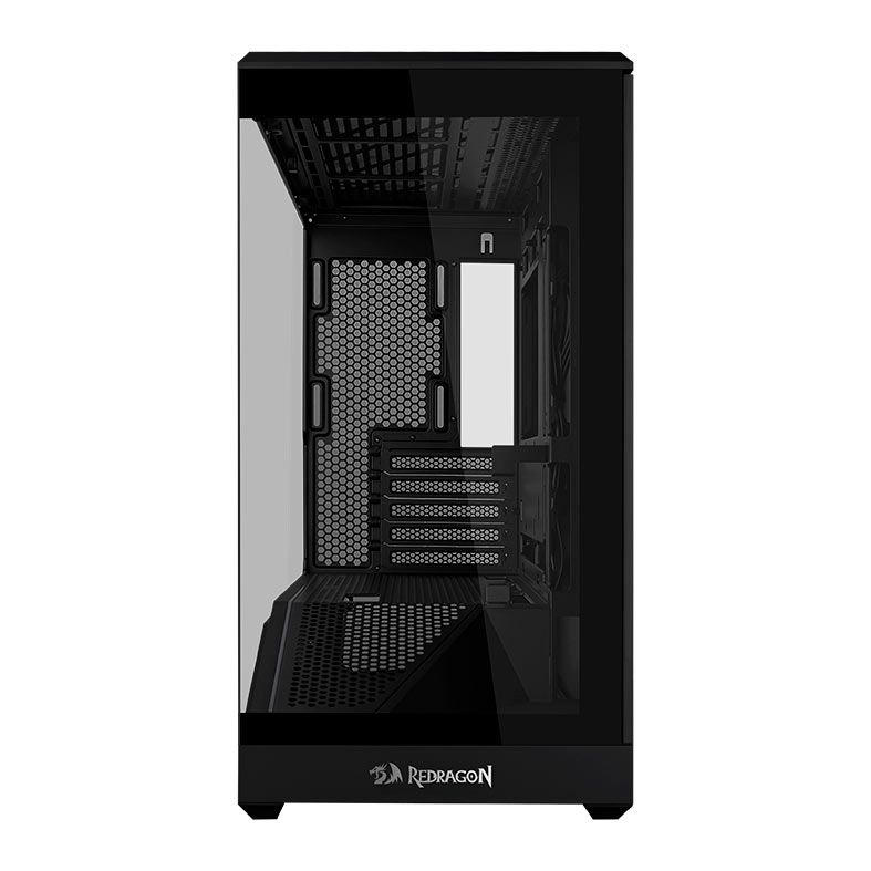 Gabinete Gamer Lian Li Vector V100 Mini X Redragon, ARGB, Mini-Tower, Lateral de Vidro, Com 4 Fans, Preto, OE809RX