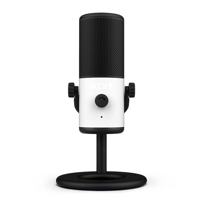 Microfone NZXT Capsule Mini, USB-C, Branco e Preto, AP-WMMIC-W1