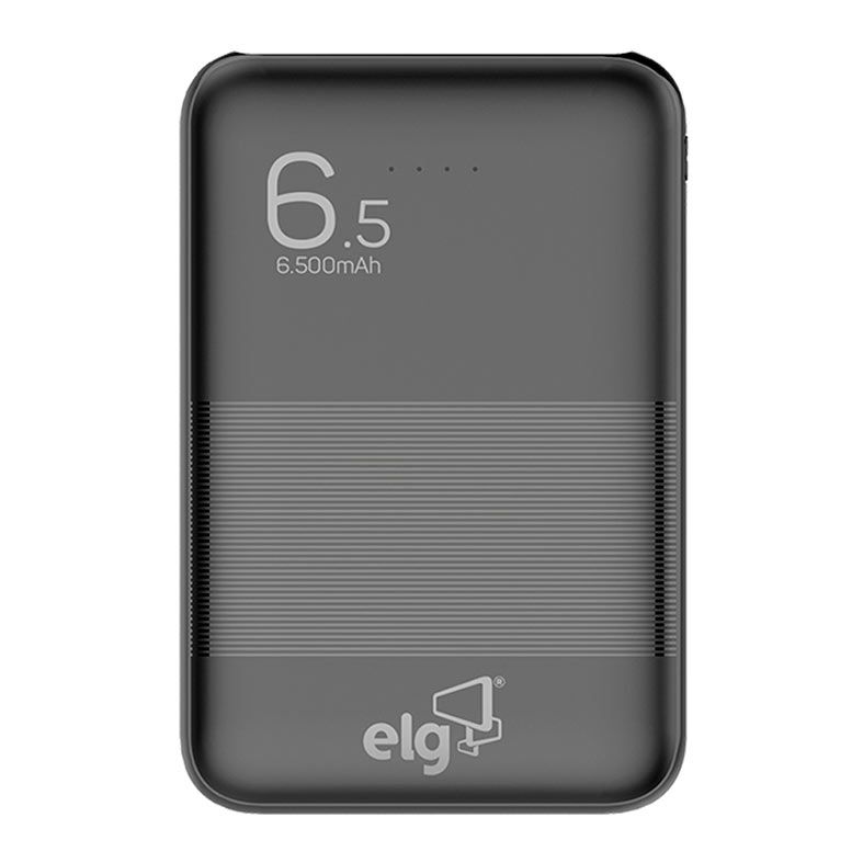 Power Bank ELG Com Micro USB 6500mAh, Preto, PB65