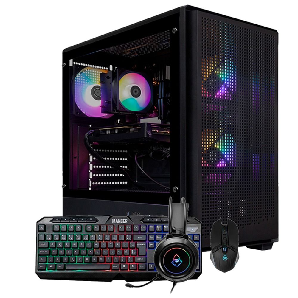 PC Gamer Pichau Eurus IV, Intel i5-8500, Radeon RX 580 8GB, 16GB DDR4, SSD 480GB + Kit Periféricos