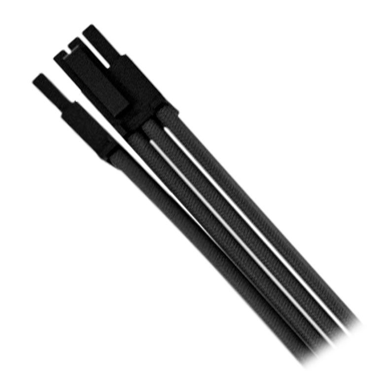 Kit Cabo Sleeved Premium Pichau CS110, 1x 24P, 1x 4+4P, 2x 6+2P, 300mm, Preto, PCH-CS110-BLK