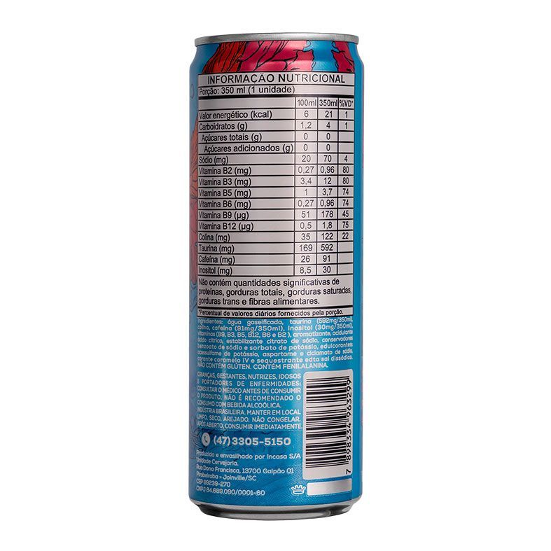 Pack Energetico Pichau Zero, 350ml, Com 6 unidades