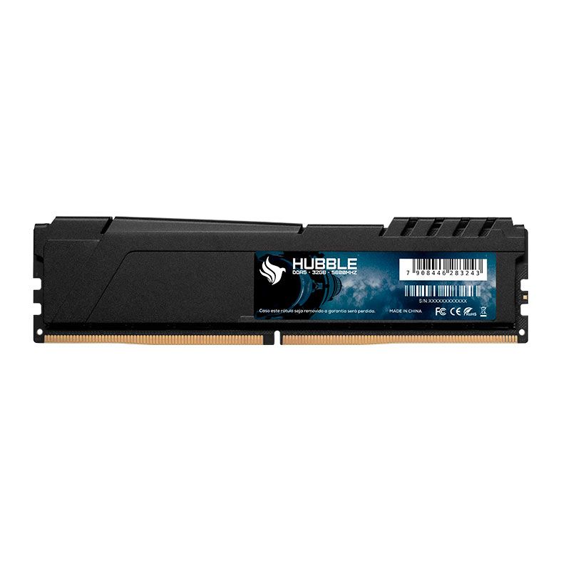 Memoria Pichau Hubble, 32GB (1x32GB), DDR5, 5600MHz, C46, Preto, PCH-HBLE32DDR5-5600