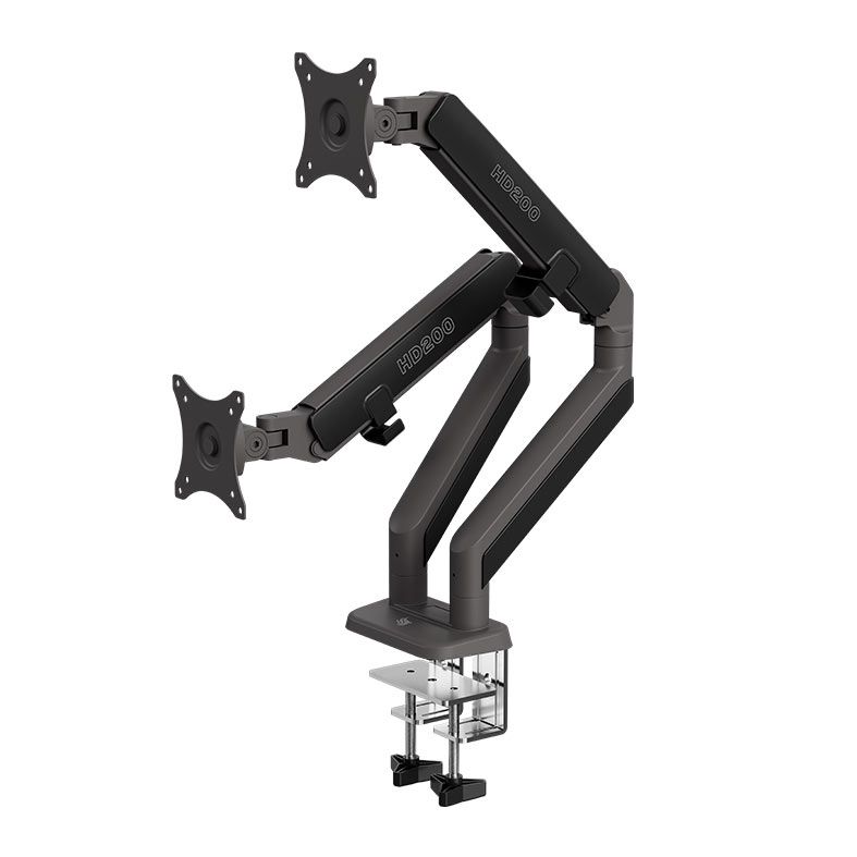 Suporte Articulado Para Dois Monitores Pichau HD200, 17 Pol a 38 Pol, Cinza, PCH-HD200-GY01