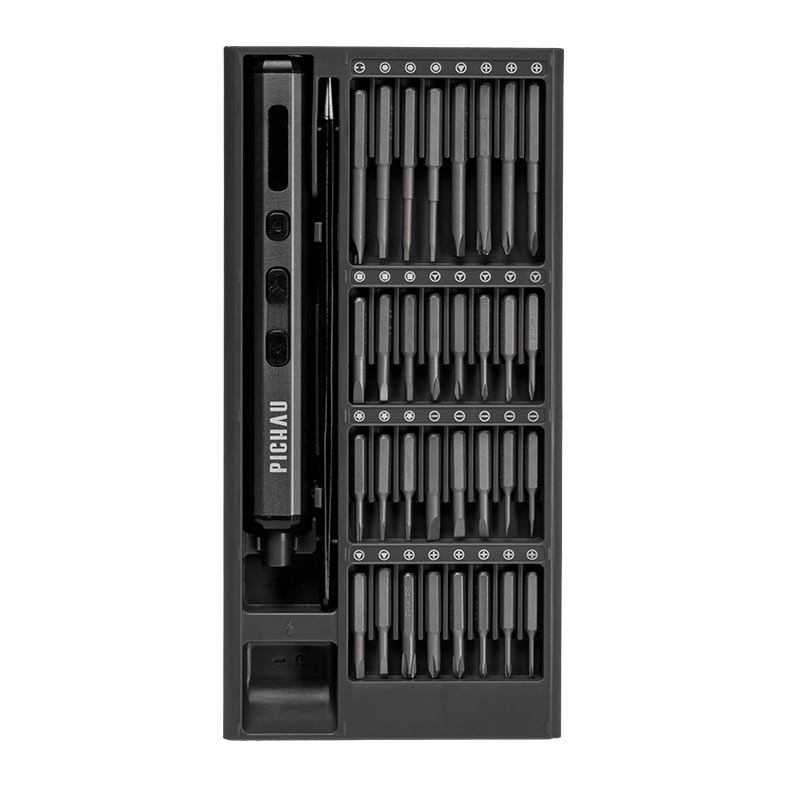 Kit Chave de Precisao Eletrica Pichau, Fenda Parafusadeira 68 em 1, Cinza Escuro, PCH-KIT68-GR01