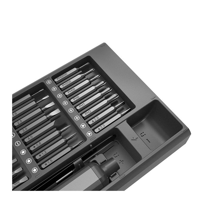 Kit Chave de Precisao Eletrica Pichau, Fenda Parafusadeira 68 em 1, Cinza Escuro, PCH-KIT68-GR01