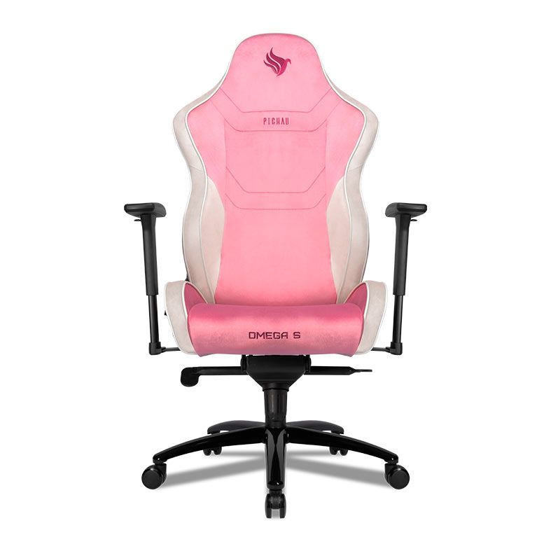 Cadeira Gamer Pichau Omega S, Espuma Moldada, Braco 3D, Rosa e Creme, PCH-OMGS-PWT