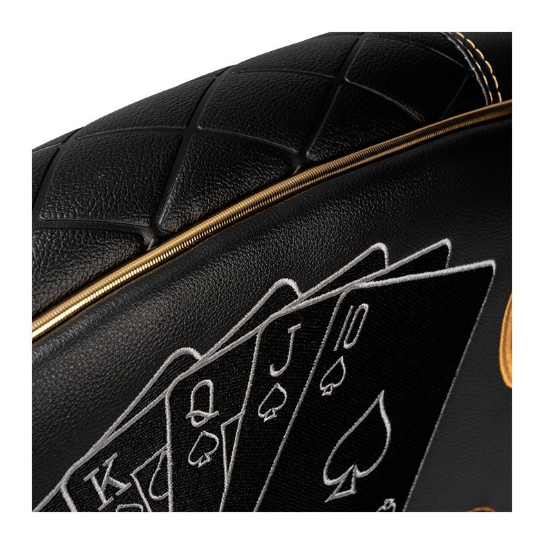Cadeira de Poker Pichau, Preto e Dourado, PCH-PKR-BG01