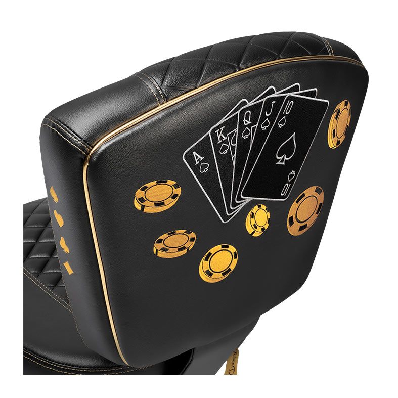 Cadeira de Poker Pichau, Preto e Dourado, PCH-PKR-BG01